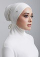 RIBBED KNIT TIE BACK IN IVORY (B2)